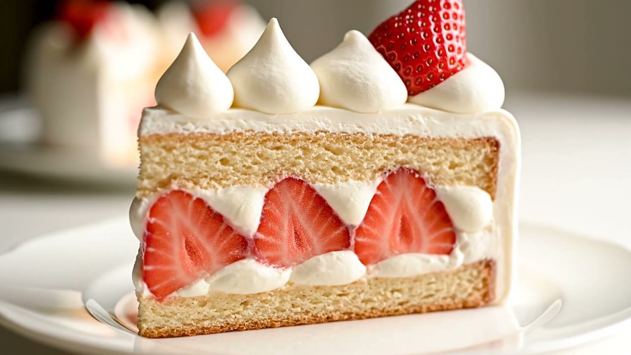 果実とクリームで仕上げたケーキのイメージ